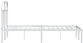 Estrutura de cama com cabeceira 120x200 cm metal branco