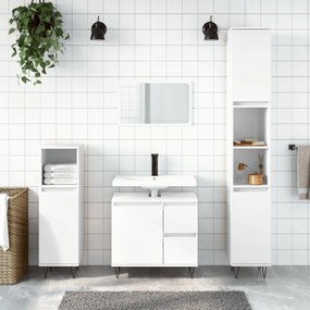 vidaXL Armário casa 65x33x60 cm derivados de madeira branco brilhante