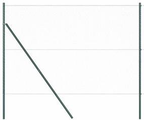 vidaXL Poste de Cerca Cinzeto 100 x 1,6 m (malha de 25 mm) Aço e PVC