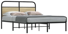 vidaXL Estrutura cama s/ colchão derivados de madeira carvalho sonoma