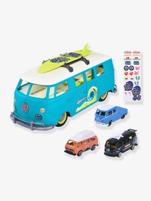 Volkswagen The Originals Carry Case + 3 carros - MAJORETTE azul