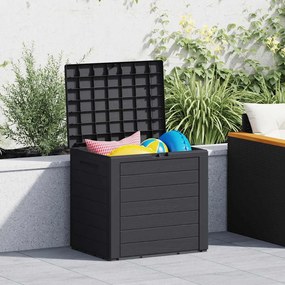 Caixa arrumação p/ jardim 58,5x46x55 cm polipropileno antracite