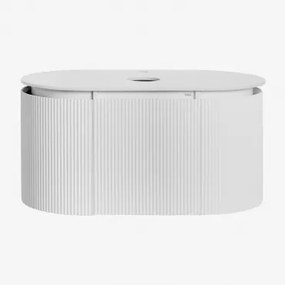 Conjunto De Móvel De Casa De Banho Suspenso Em Madeira Carsone Branco & Sem Unidade Auxiliar & Sem Lavatório & Sem Espelho & Sem Torneira - Sklum