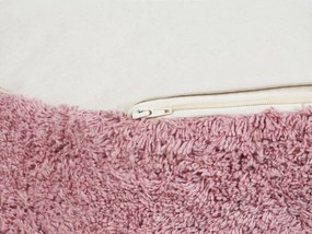 Pufe em algodão rosa 50 x 35 cm KANDHKOT Beliani
