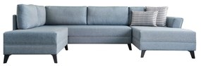 Sofá-Cama de Canto Eris – Azul – 300 x 78 x 202 cm