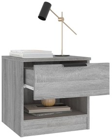 Mesa de cabeceira 2 pcs derivados de madeira cinzento sonoma