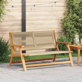 vidaXL Banco de Jardim Bege 76x122x73 cm Madeira Sólida de Acácia