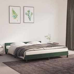 vidaXL Estrutura de cama sem colchão 180x200 cm veludo verde-escuro