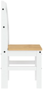 Cadeiras de jantar 2 pcs 40x46x99 cm pinho maciço branco