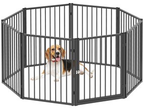 PawHut Parque para Cães Cercado para Cães com 8 Painéis 60x76 cm Parqu