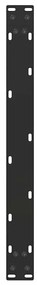 Pés para mesa de centro em formato de U, 2 peças, preto, 70x(30-31) cm
