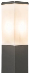 Candeeiro de exterior moderno 45cm cinzento escuro com opalino IP44 - Malios Design,Moderno