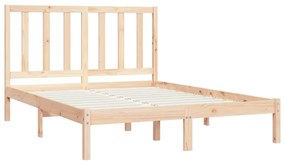 Estrutura de cama 140x200 cm pinho maciço