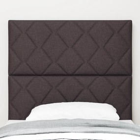 Cabeceira vidaXL Design de Blocos de Diamante Castanho Escuro 90 cm Te