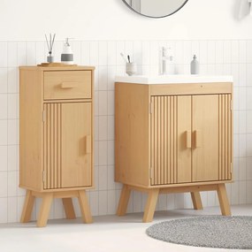 vidaXL Conjunto de Móveis de Banheiro com gaveta 2 pcs Castanho