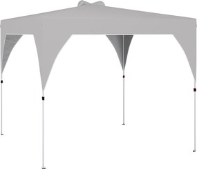 Outsunny Tenda Dobrável 3x3 m Pop-up Tenda de Jardim com Bloqueio Central UPF50+ Altura Ajustável 3 Níveis Bolsa de Transporte Cinza | Aosom Portugal