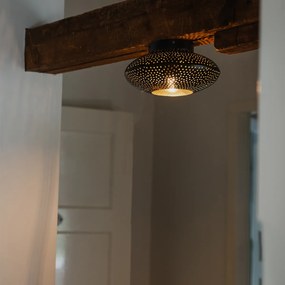 Candeeiro de teto oriental preto com dourado 25 cm - Radiance