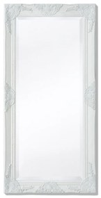 vidaXL Espelho de parede, estilo barroco, 100x50 cm, branco