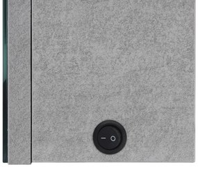 Armário espelhado casa de banho LED 89x14x62cm cinzento cimento