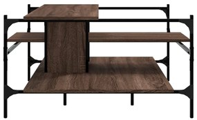 Mesa centro 100x100x48,5 cm derivados madeira carvalho castanho