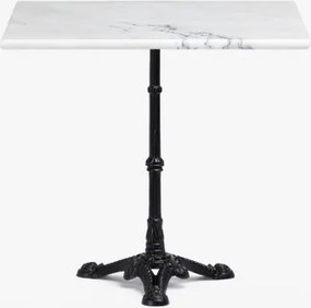 Mesa De Bar Em Mármore Roma Mármore Branco Guangxi & Quadrado & Preto - Sklum