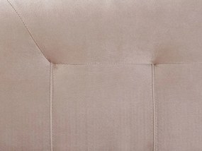 Cama de casal continental em veludo creme 180 x 200 cm MARQUISE Beliani