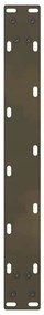 Pés para mesa de centro em aço natural, 2 peças, 50x(30-31) cm, aço