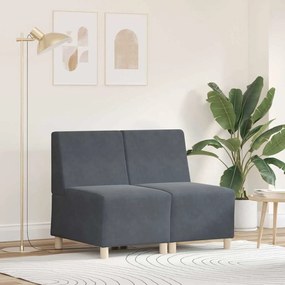 vidaXL Cadeiras de Sofá 2 pcs Cinzento escuro 55 x 74 x 82 cm Veludo