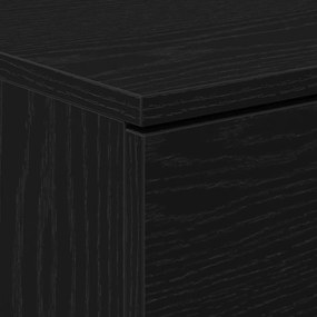 Criado-mudo de Carvalho Preto vidaXL - 40x65x65 cm