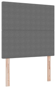 Cama Box Spring com Colchão Cinza Claro em Tecido de Corduroy para Sol