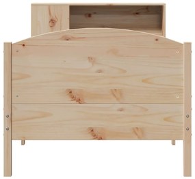 Cama com estante sem colchão 90x200 cm pinho maciço