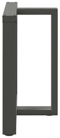 Pés para mesa de jantar em forma de T, 2 peças, antracite, 80x35x(72-7