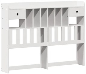 Cama sem colchão 150x200 cm madeira de pinho maciça branco
