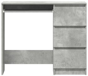 Secretária 90x45x76 cm derivados de madeira cinzento cimento