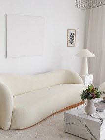 Sofá de 3 Lugares Slon – Branco – 225x75x88 cm