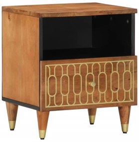 vidaXL Mesa de cabeceira 40x33x46 cm madeira de mangueira maciça