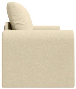 Sofá Cama de Chão 2 em 1 Creme 148x71x83 cm Tecido