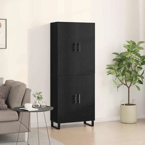 Cabinetes vidaXL 2 pcs Carvalho Preto 69,5x34x180 cm Madeira de engenharia