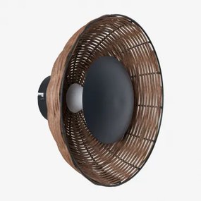 Aplique De Parede Led Em Rattan Lutyen Natural - Sklum