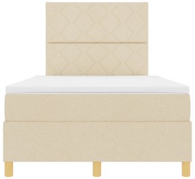 Cama Box com Colchão Creme 120x200 cm Tecido
