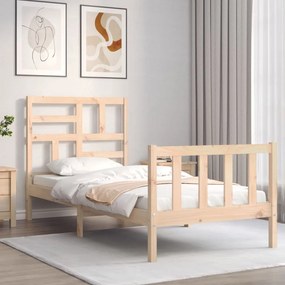 Cama sem colchão 100x200 cm madeira de pinho maciça