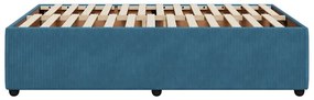Estrutura de cama 120x190 cm veludo azul
