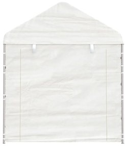 Gazebo com telhado 13,38x2,28x2,69 m polietileno branco