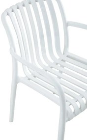 Conjunto 4 Cadeiras de Jardim, Terraço  SALER, empilhável, polipropileno branco Restaurante, Café, Bar