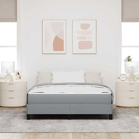 Cama Box Outros Cinzento-claro 140 x 200 cm tecido