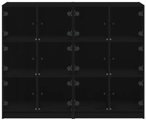 Estante c/ portas 136x37x109 cm derivados de madeira preto
