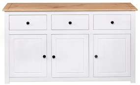 Aparador 135x40x80 cm pinho maciço panama branco