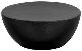 Mesa de centro em alumínio martelado 70x30 cm preto