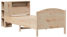 Cama com estante sem colchão 90x200 cm pinho maciço