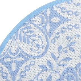 Tapete de exterior Ø160 cm ARAKIL PP azul-bebé